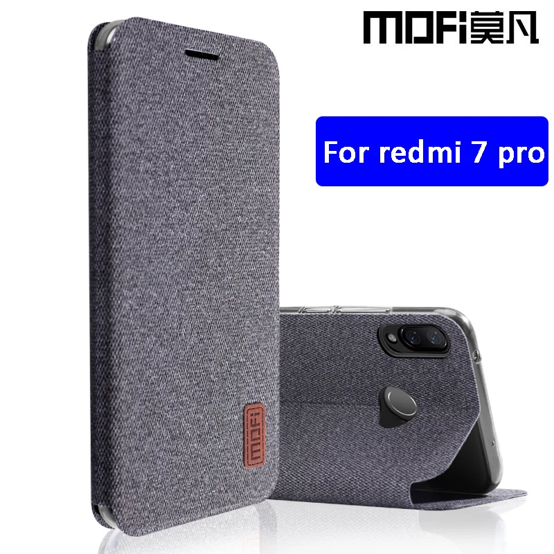 Для xiaomi redmi 7 pro чехол с откидной крышкой силиконовая ткань для redmi7 capas kickstand MOFi