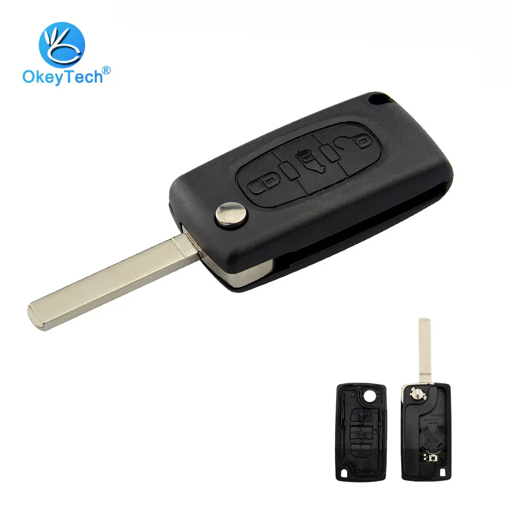 OKeyTech для Fiat Scudo чехол ключей с 3 кнопками необработанное пустое лезвие VA2