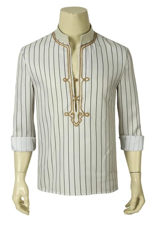 only shirt CostumeBuy Аладдин Мена массуд принц лампа жилет для косплея рубашка брюки костюм L920 - Цвет: only shirt
