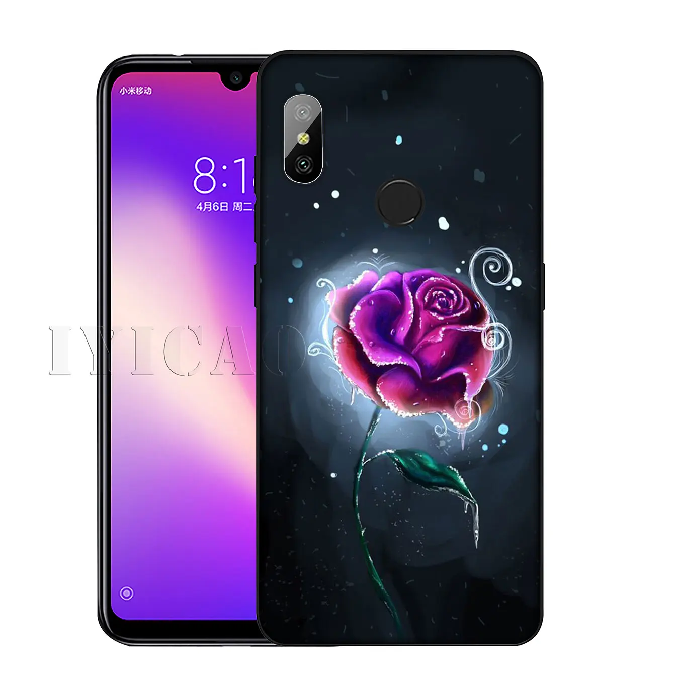 IYICAO красивый мягкий силиконовый чехол для телефона с розами Xiaomi Redmi K20 8A 7A 6A 5A S2 4X 4A