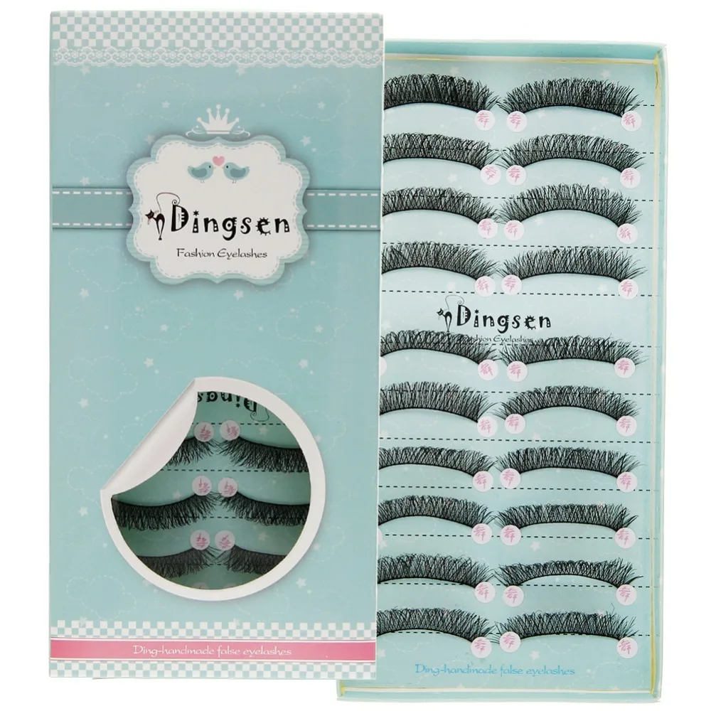 10 пар/компл. профессиональный черный натуральный длинный крест Поддельные