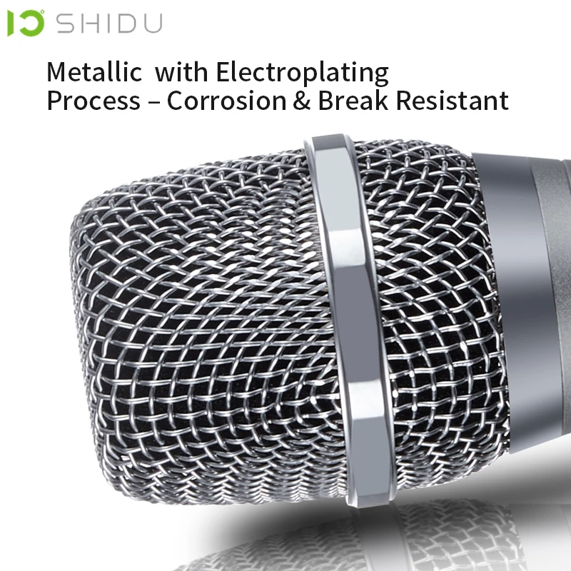 Беспроводной ручной УВЧ микрофон SHIDU динамический многонаправленный
