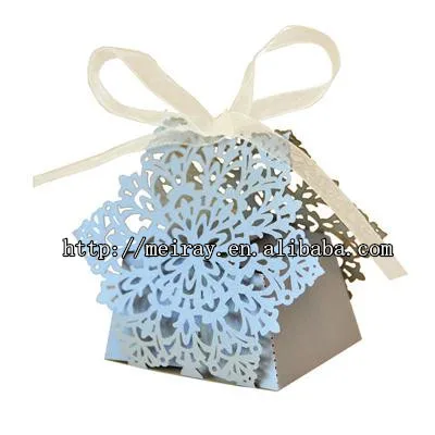 

Winter wedding favors laser cut snowflakes wedding favor box