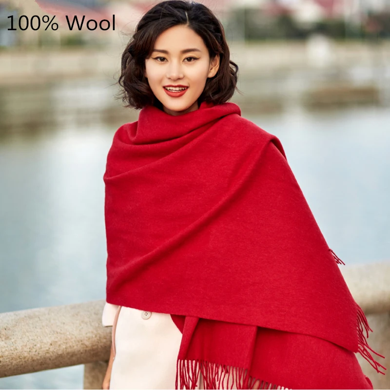 Женский шерстяной шарф теплый толстый разноцветный мягкие шарфы |