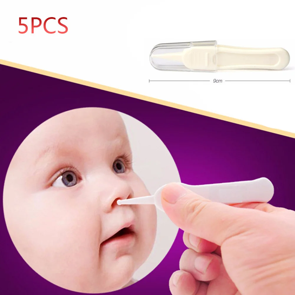 5 шт. Baby Care Ухо Нос пупка пинцеты для чистки безопасные пинцеты Пластик очиститель клип