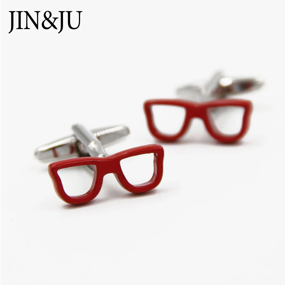 JIN & JU мужские ювелирные изделия Модные очки для глаз медные запонки Бизнес