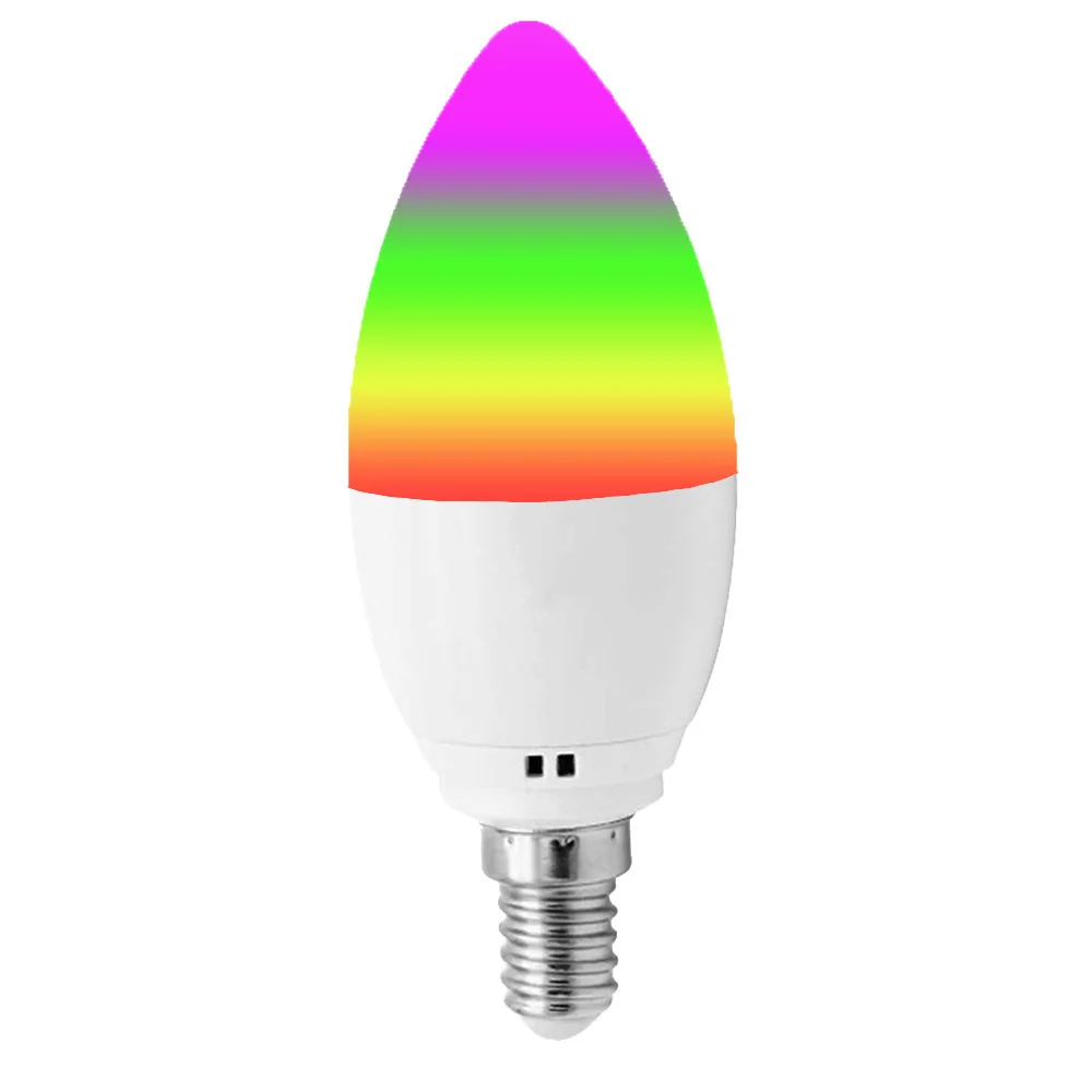 Wifi умная Светодиодная лампа умный дом E14/E27 led RGB поддержка Alexa/Google Home/IFTTT умное Голосовое управление 5 Вт для украшения дома