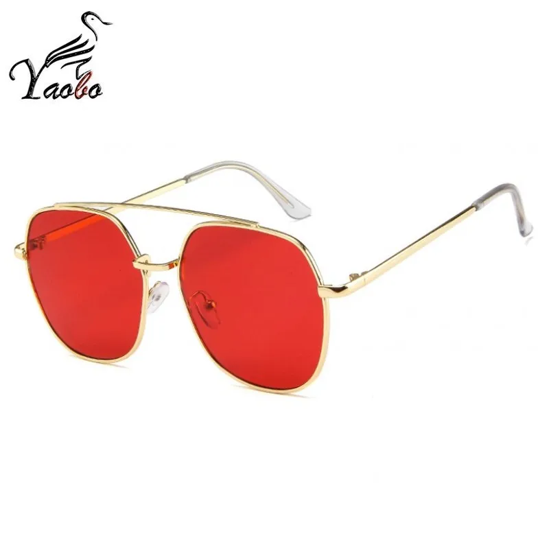 gold red Круглые роскошные солнцезащитные очки Брендовые дизайнерские женские крупные солнцезащитные очки металлические очки в оправе для женщин - Цвет линз: gold red
