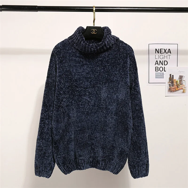 Ltd 02 2018 новый пуловер Pleuche свитер Женский вязаный turtlneck женские модные свободные