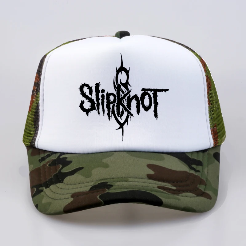 Slipknot, горячая Распродажа, мужские бейсболки, рок металлическая Кепка, мужская, панк, летняя, высокое качество, бейсболка, сетка, Кепка для водителя грузовика