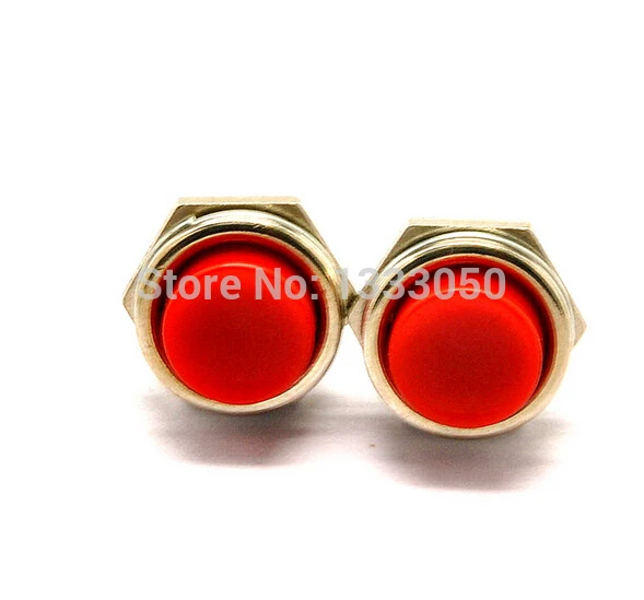

20x ON/OFF Panel Push Switch Without Lock Red DS-212