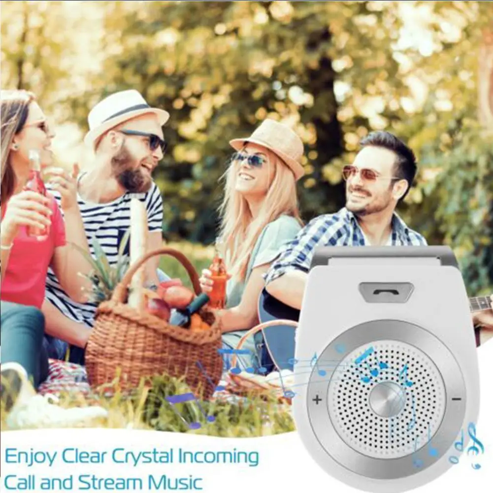 Автомобильный Bluetooth комплект T821 Handsfree телефон Поддержка динамик беспроводной автомобильный комплект мини козырек Hands Free Звонки