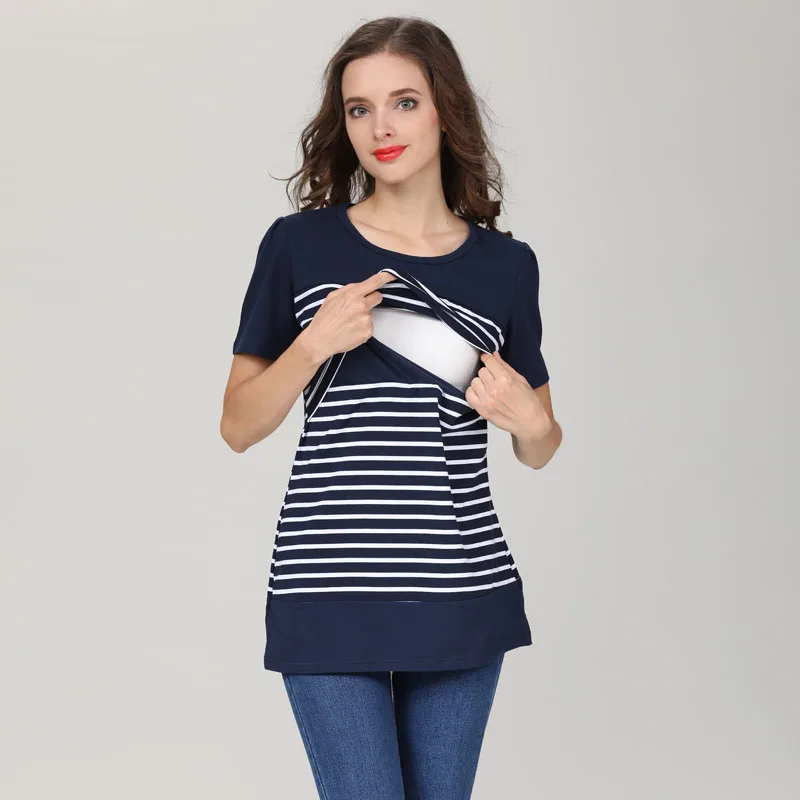 Emotion Moms Shor Sleeve повседневные топы для беременных футболки кормления Одежда одежда