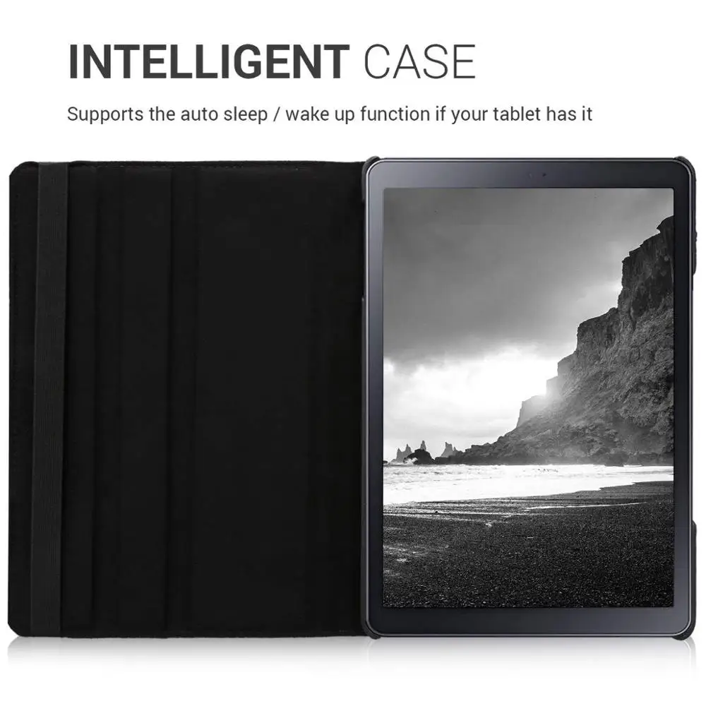 360 Вращающийся чехол для samsung Galaxy Tab A A2 10,5 дюймов планшет SM-T590 SM-T595 Чехол-книжка кожаный чехол-подставка с ручкой+ Защитная пленка на экран