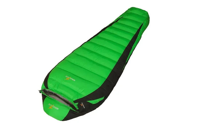 WINGACE 320T нейлоновый наружный спальный мешок для кемпинга, 600 г, 1000 г, сверхлегкий спальный мешок на утином пуху, спальный мешок для взрослых мам, можно соединять