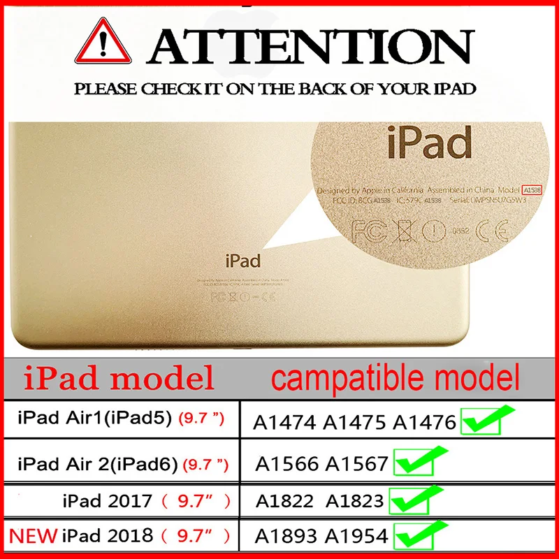 Для нового iPad 2017 2018 9 7 для Air2 Air1 дюймов Высокое качество холщовый PU кожаный Смарт