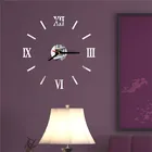 Акриловые зеркальные 3d-часы, настенные наклейки с цифрами 3d для гостиной, дома и офиса, 9 М14