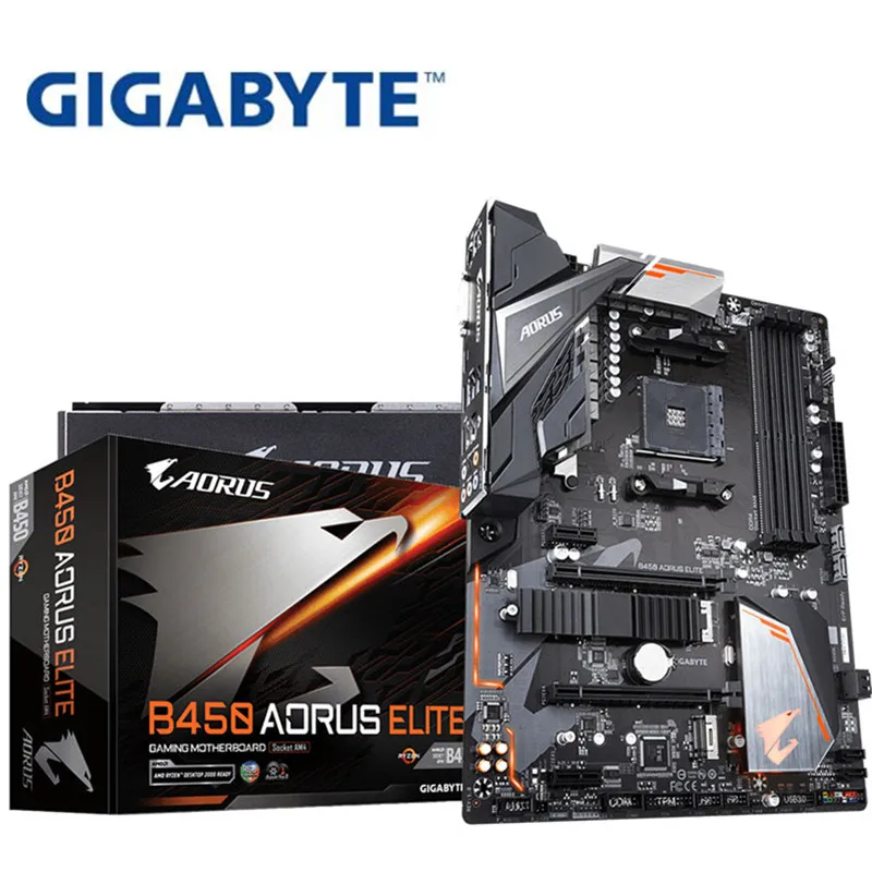 Для Gigabyte GA B450 AORUS ELITE Оригинальный Новый системная плата AMD разъем LGA 1151 DDR4 USB3.0 SATA3.0