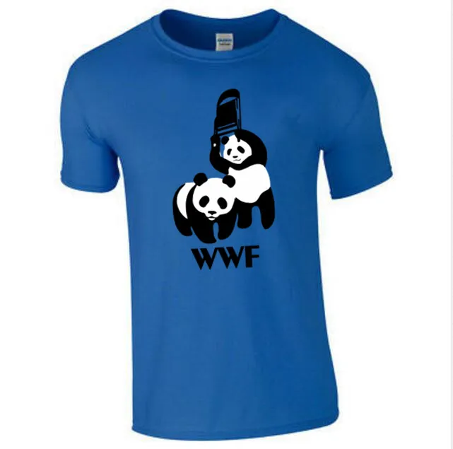Бесплатная доставка WEWANLD WWF Wrestling Panda Comedy футболка с коротким рукавом мужская