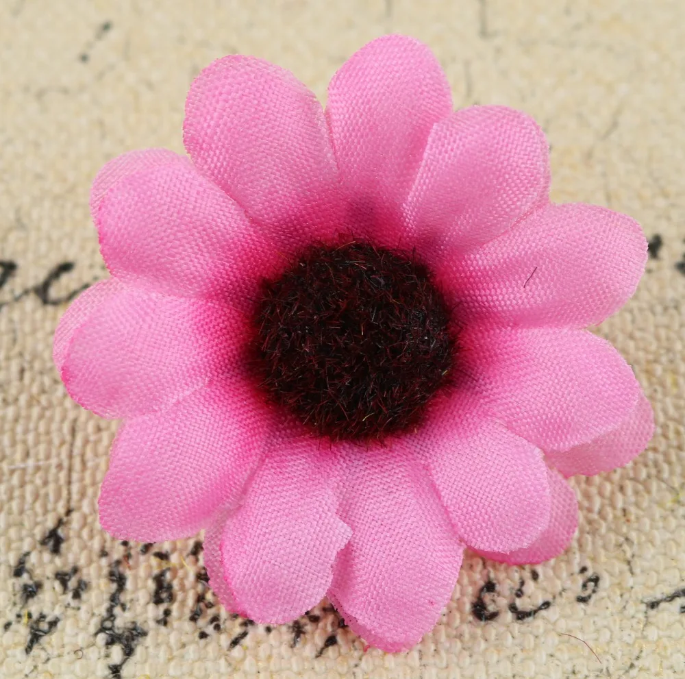 100 шт./лот Искусственные цветы поддельные Свадебные автомобильные подсолнухи