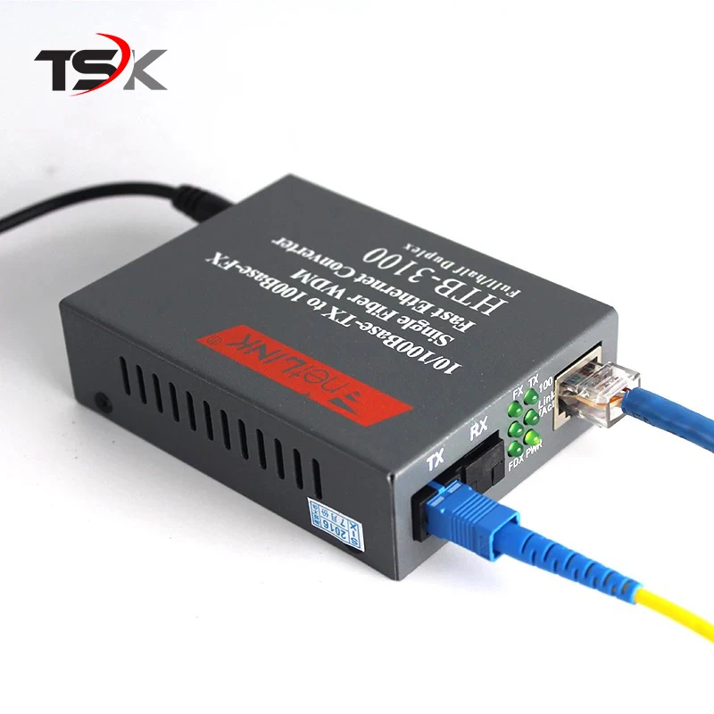 Htb-3100ab волоконно-оптических Media Converter волокно трансивер одиночный конвертер 25 км SC