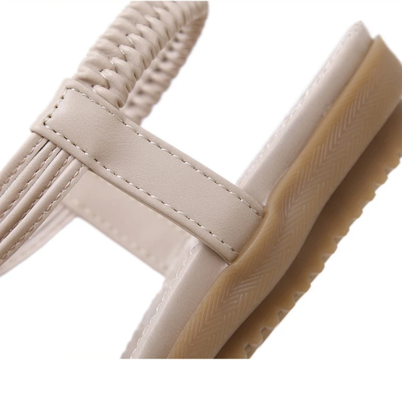 Сандалии-гладиаторы E95 женские повседневные шлепанцы на платформе без застежки