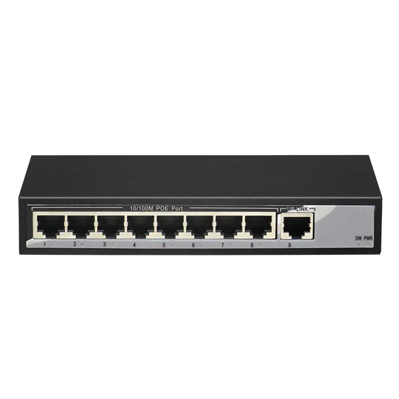 8 + 1 Порты 100 Мбит/с PoE выключатель инъектор Мощность over Ethernet IEEE 802.3af для IP Камера
