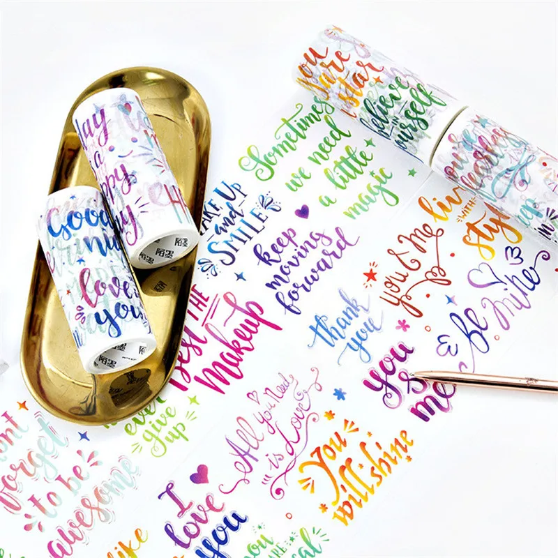 Радужная цветная бумага для кошек Бронзирующая фольга каваи Васи лента