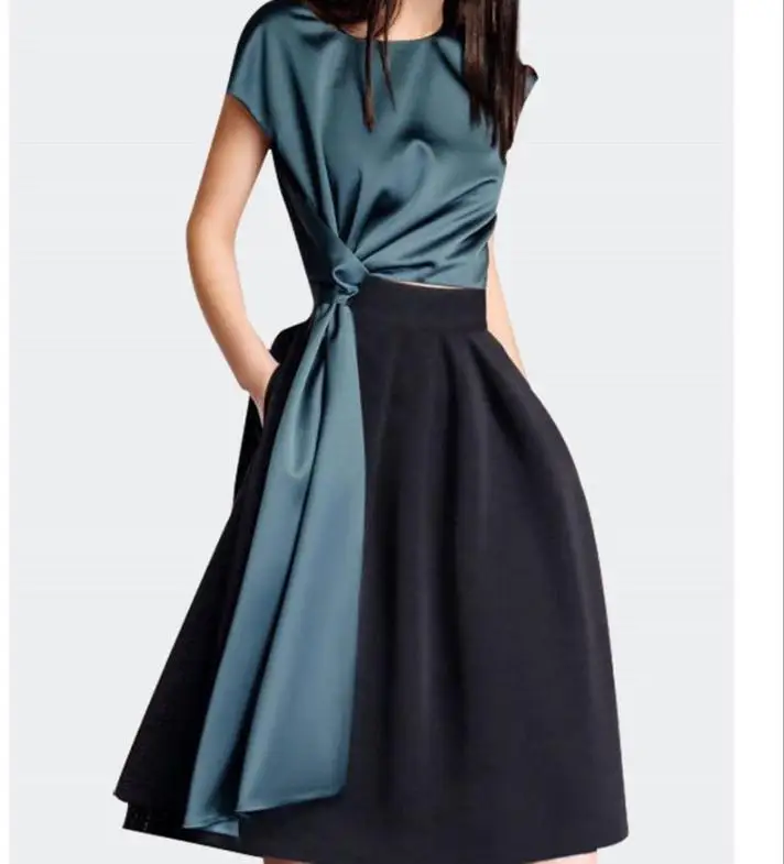 

Beautiful Fashion Summer women's Speical Short shirt and A Style one set Dress
