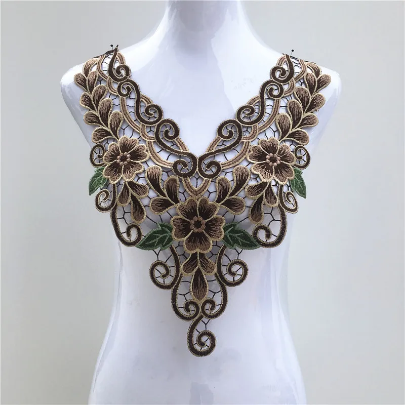 Collar 55 CL777 1 шт. вышитая бабочка кружевной воротник декольте Venise Аппликация Вышивка Шитье на патчи Швейные аксессуары 53-61 - Цвет: Collar 55 CL777