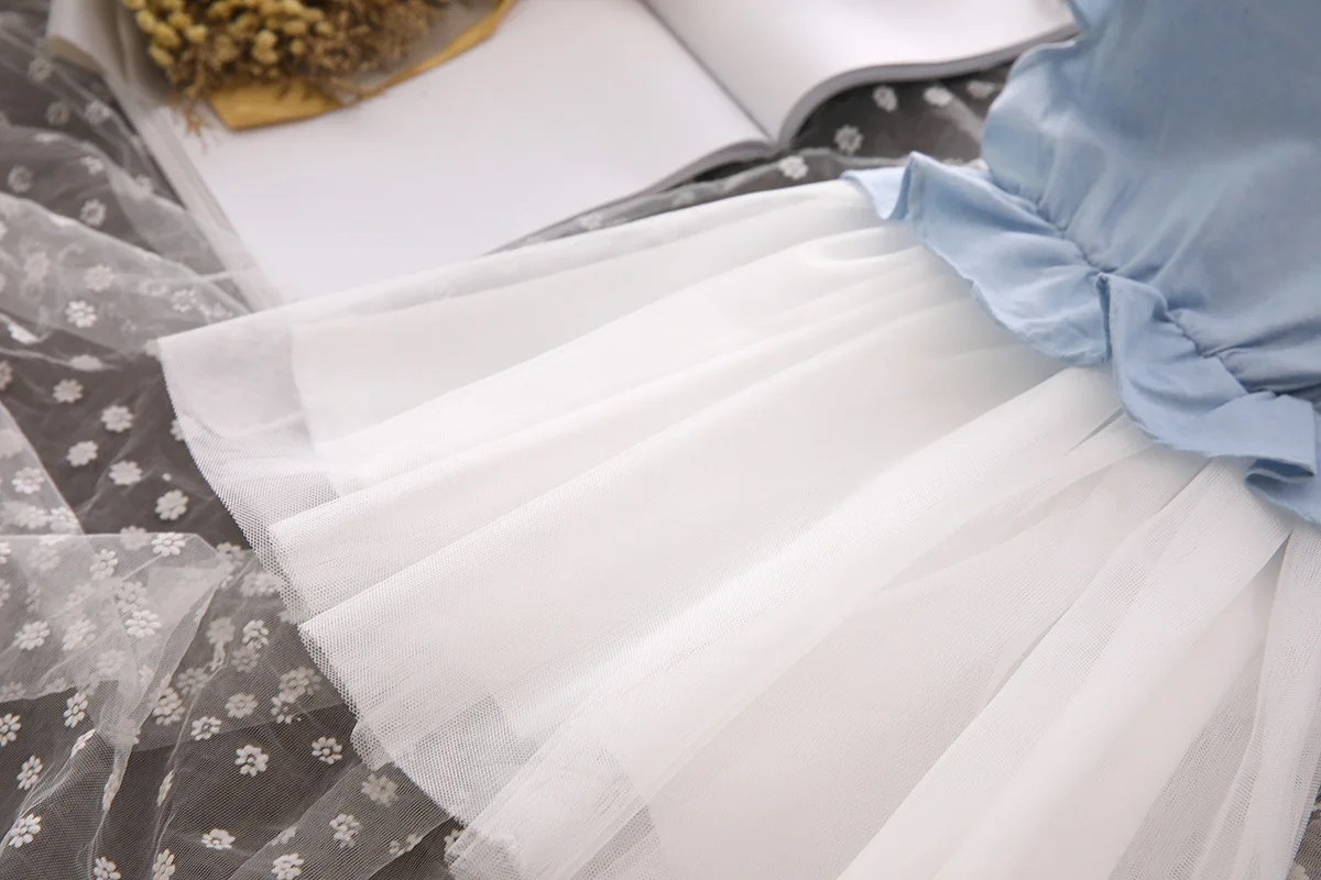 Платье для маленьких девочек Лето 2019 г. платья с вышивкой вишни детское Брендовое