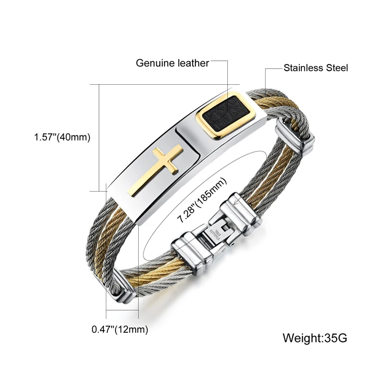 Мужские браслеты для щиколоток из нержавеющей стали с 3 рядами панков мужские