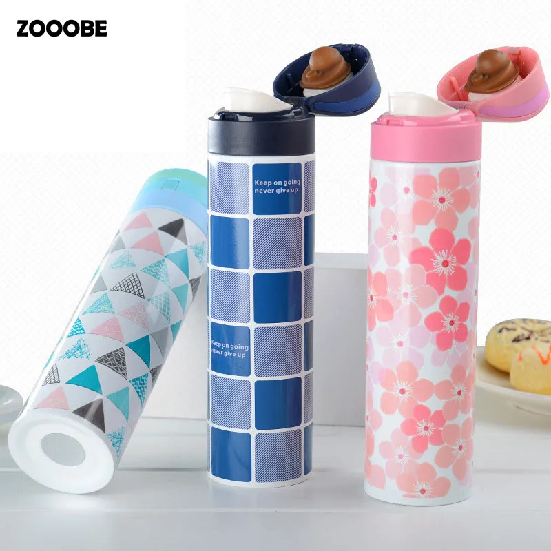 ZOOOBE 500 мл изолированная термос бутылка Термокружка кофе из нержавеющей стали для