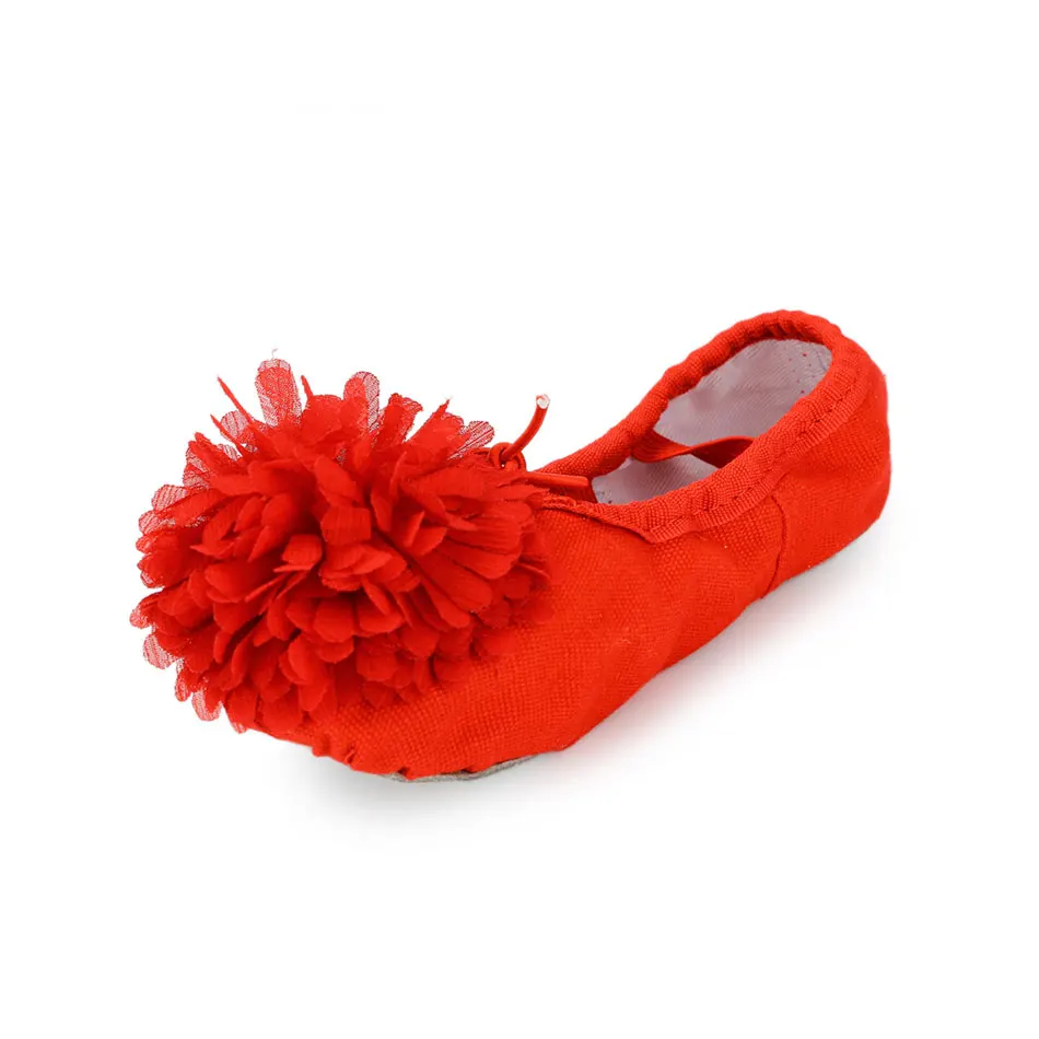 MSMAX B128 детская обувь из парусины цветок круглая резинка для девушек балетные