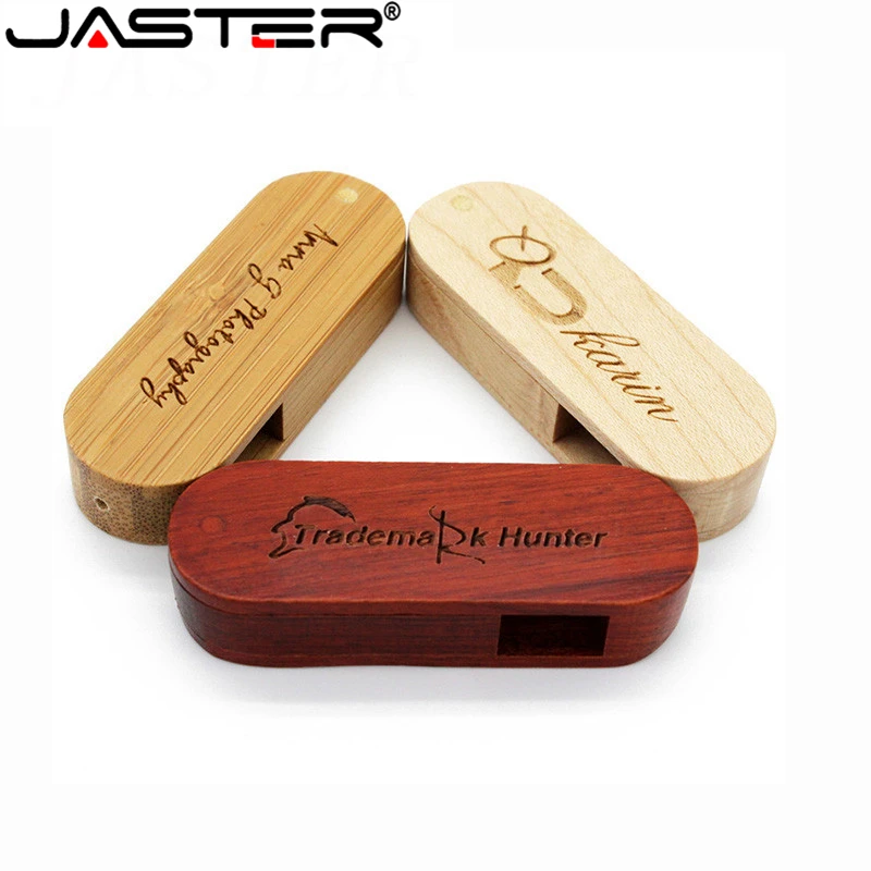 JASTER Акция деревянный вращающийся USB флеш накопитель Флешка 32 ГБ/16 ГБ/8 ГБ/4 Гб карта