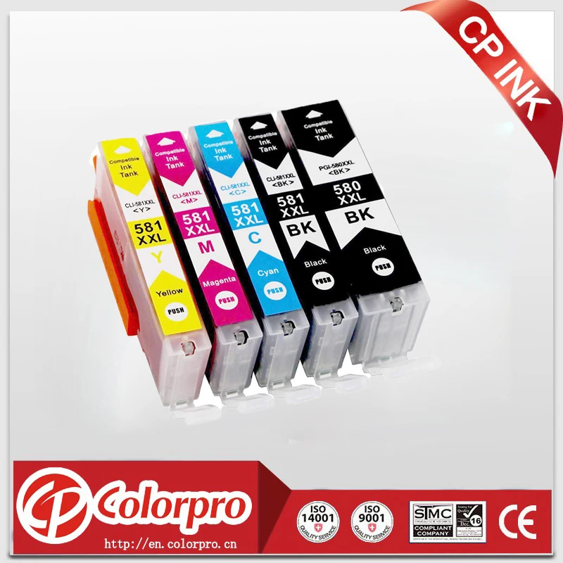5PK совместимый чернильный картридж PGI 580 CLI 581 XXL для Canon Pixma TR7550 TR8550 TS6150 TS6151 TS8150 TS8151