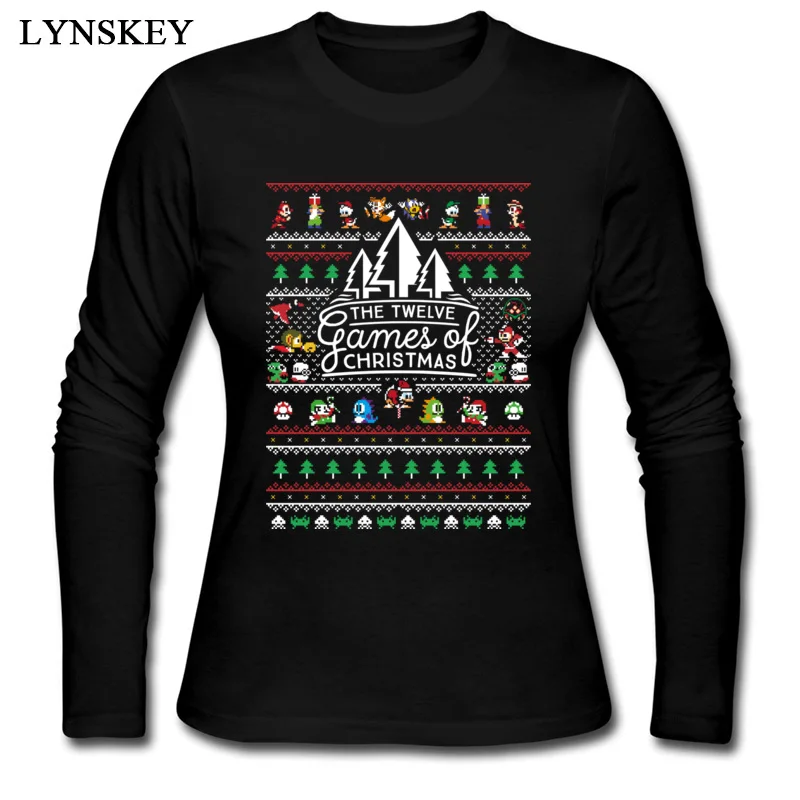 

LYNSKEY Leisure Tops Shirt for Women New Coming Summer/Fall Cotton Long Sleeve T Shirts 12 Games of Christmas Summer Tee-Shirts
