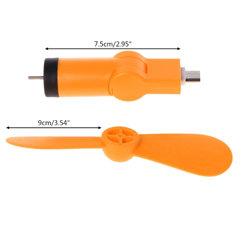 Вращающийся Micro USB вентилятор охлаждения для Samsung Xiaomi Huawei Android