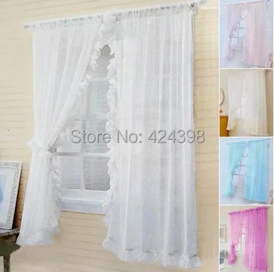 Рустикальный Комплект штор для окон кровати Тюлевая Штора кухни спальни