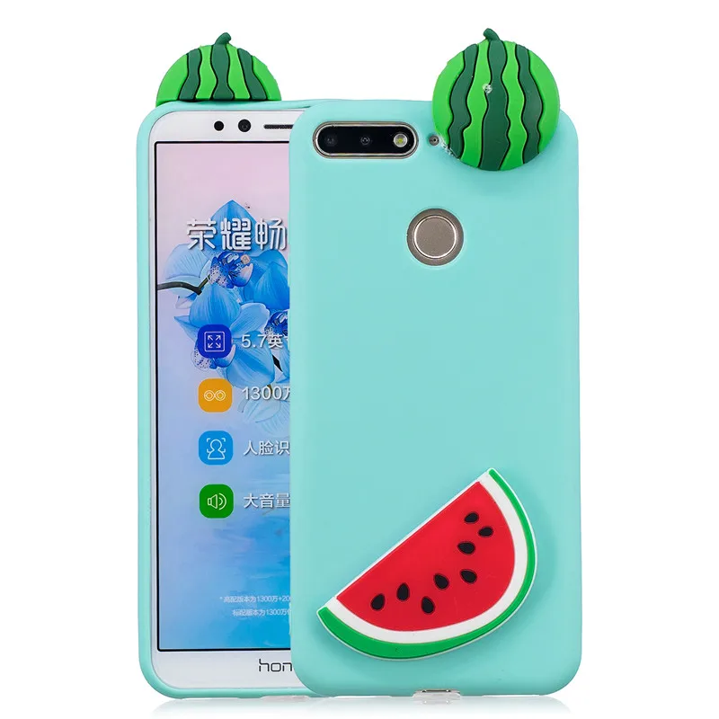 H 3D Милый Панда Единорог кактус силиконовый чехол для телефона на Fundas для huawei Honor 7A Pro/Y6 Prime чехол для женщин и детей - Цвет: H