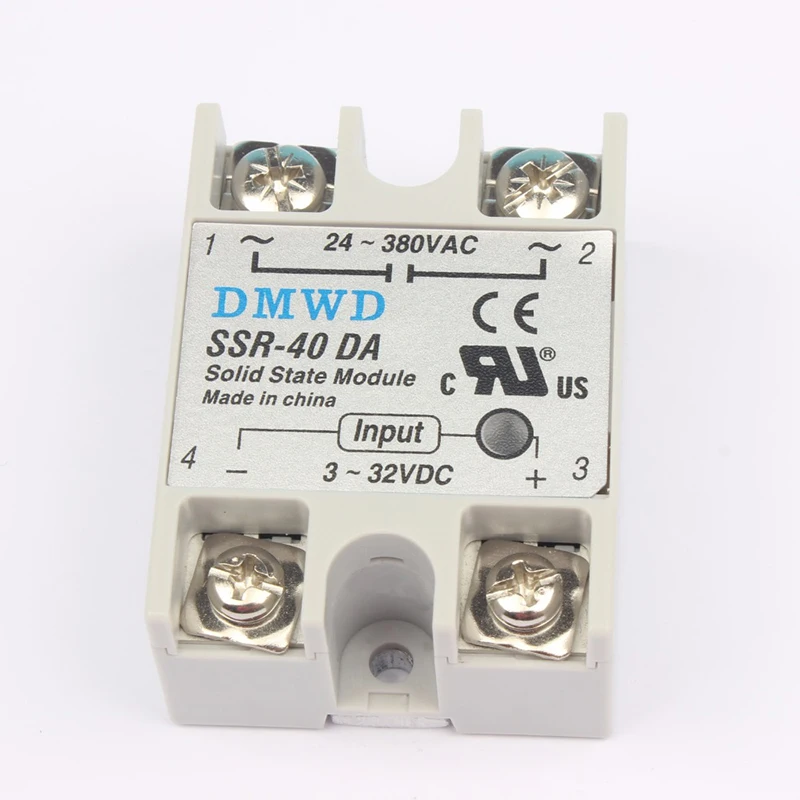 Промышленные твердотельные реле SSR 40A с защитным флагом SSR-40DA 40A DC управления AC