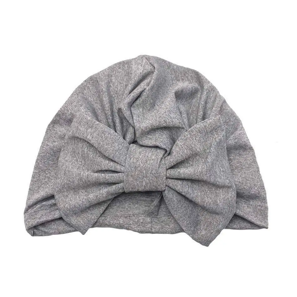 2019 Brand Newborn Kid Baby Girls Turban Soft Silk Beanie Comfy Bowknot Hospital Hat Cap Wrap Headwear Headband Lovely | Детская одежда