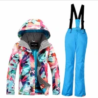 authentic gsou snow children ski suit color camouflage girls jacketpants kids free shipping windproof waterproof