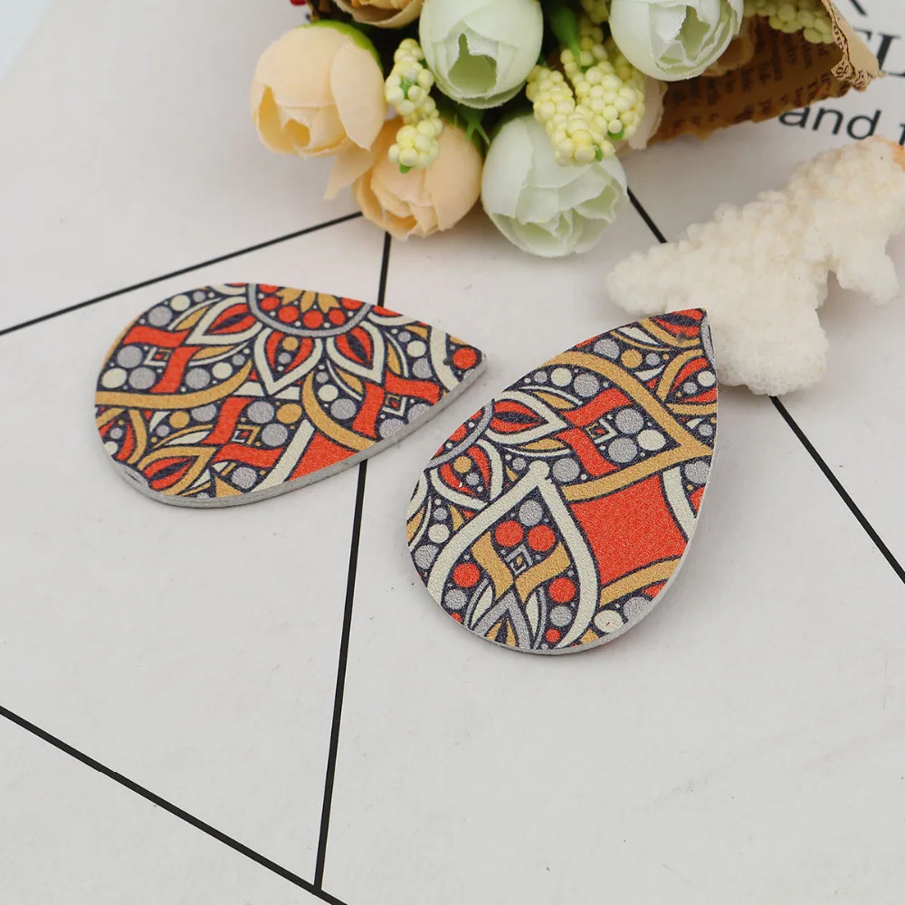 DoreenBeads PU кожаные подвески Фламинго падение в случайном порядке разноцветные ювелирные изделия аксессуары 56 мм(2 2/") x 37 мм(1 4/8"), 10 шт
