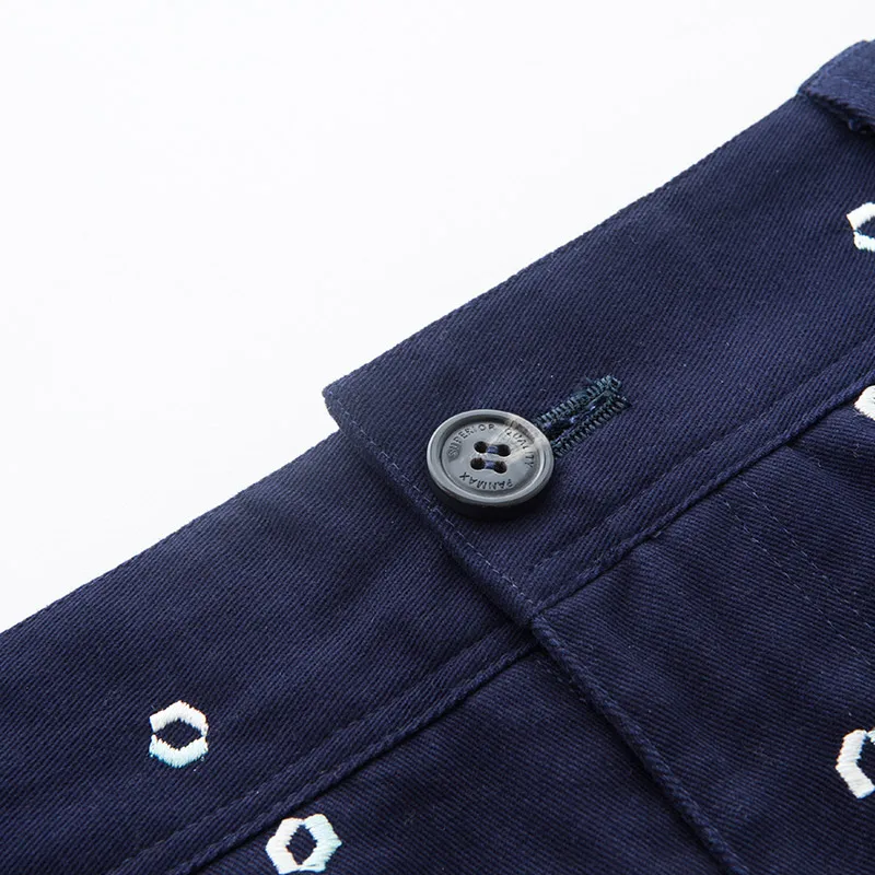 Бренд мужской одежды мужчины шорты 2017 летняя мода повседневная Вышивка 100% Хлопок