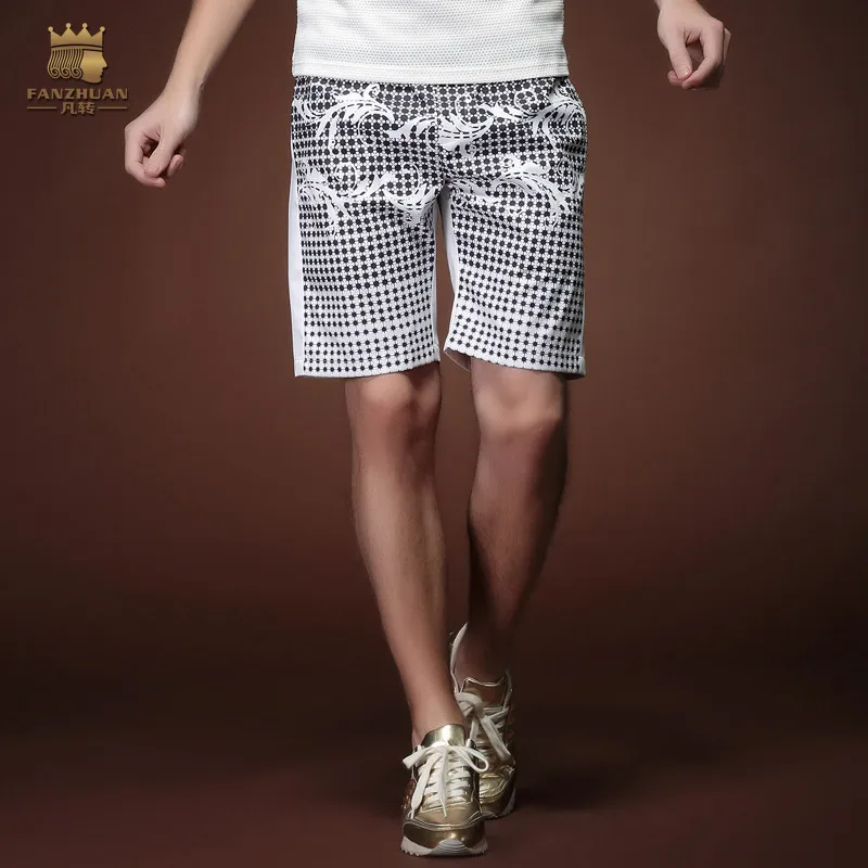 

FanZhuan New Free shipping men's male man summer casual shorts stitching slim Mens 15904 printing trousers Metrosexual promotion