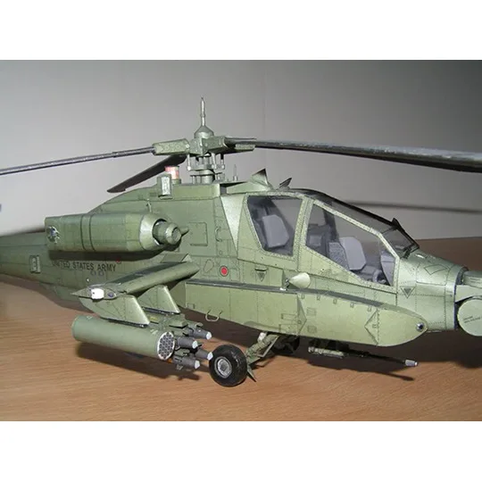 1:33 Бумага модель нам AH 64A Apache лук вертолет AH64 литье Военная Униформа коллекция