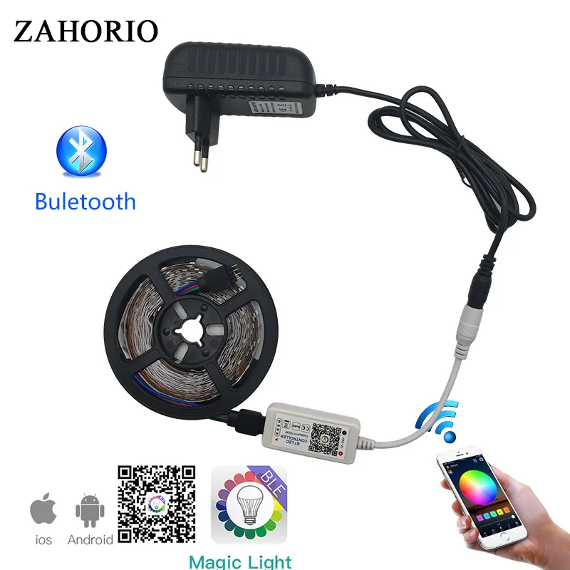 Bluetooth контроль 10 М 5050 Водонепроницаемый светодиодный светильник 5 м 2835 гибкий