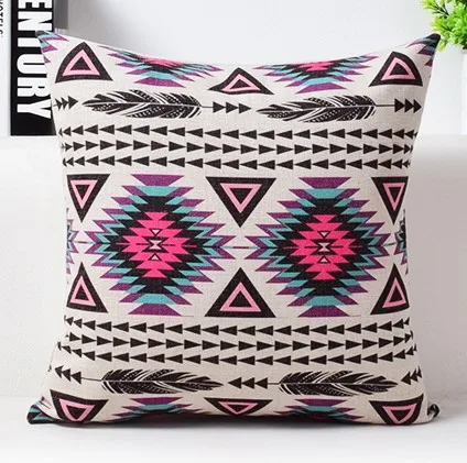 D Прямая поставка, килим, Геометрическая наволочка, льняная, хлопковая, Boho, наволочка для подушки, декоративная наволочка, наволочка, 45x45 см, Pillowsham - Цвет: D