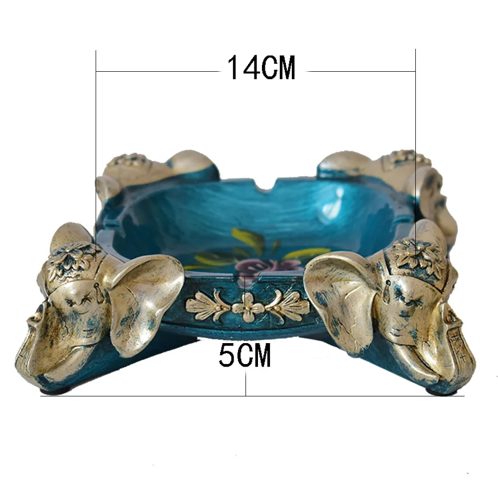 Europe vintage unique cute elephant sculptures ashtray decorative home office ashtrays for cigarettes women men gifts creative | Дом и сад